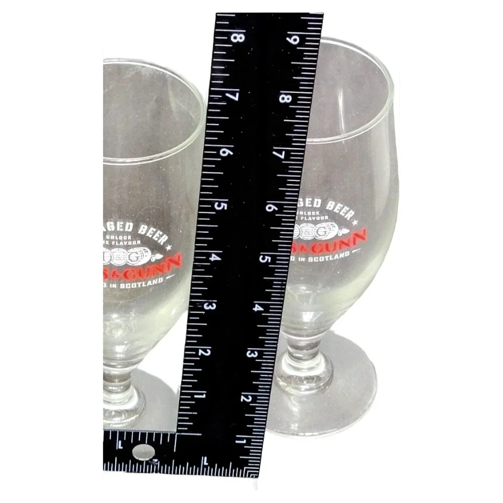 Innis & Gunn Oak Aged Beer Tulip Glass Stemmed Brewed Scotland Logo Barware